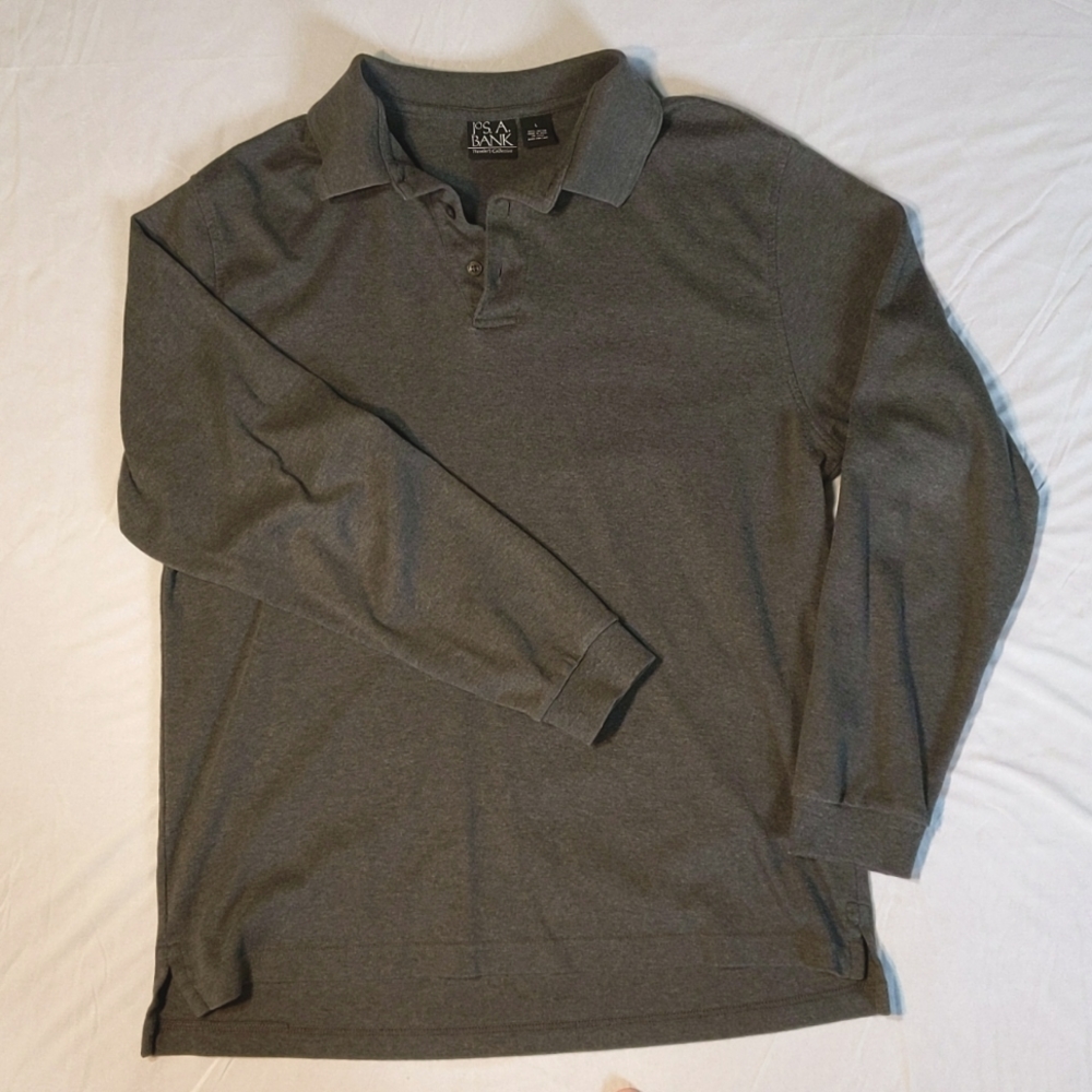 Jos A Bank long sleeve polo, L